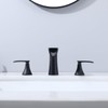 JAKARDA Waterfall Bathroom Faucet Black, Two Handle 8inch Bathroom Faucet,