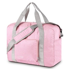 For Allegaint Airlines Personal Item Bag 17.7x12.6x6.3 Foldable Travel Duffel Bag Underseat Carry-on Luggage for Women and men 25L(Pink)