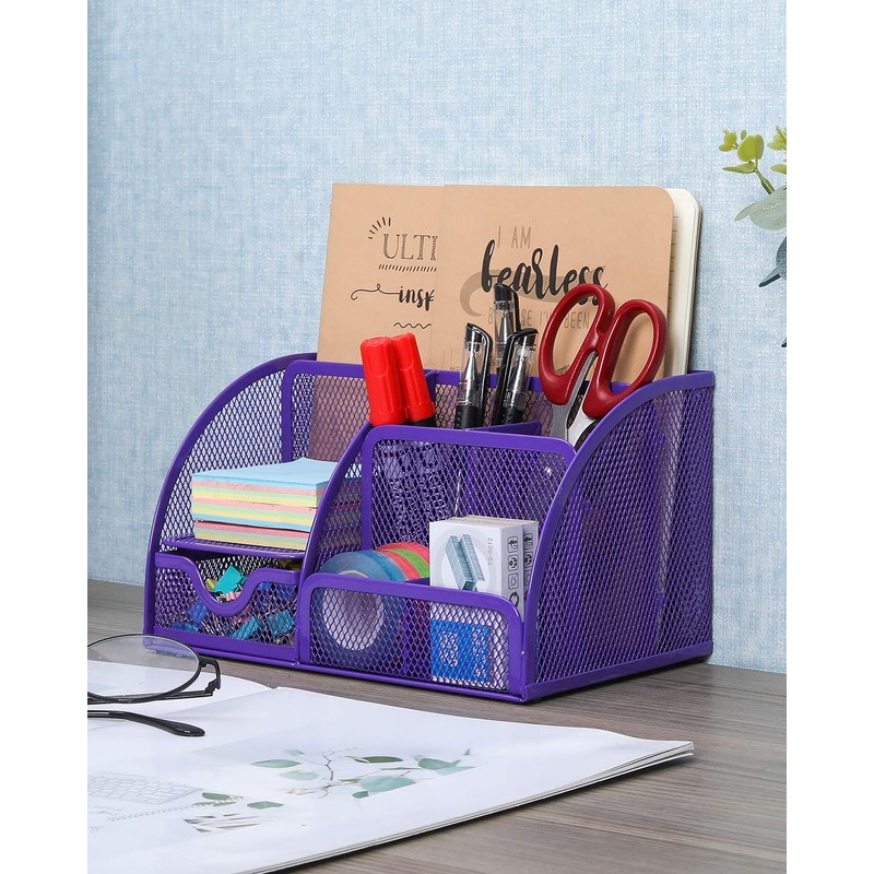 EasyPAG Office Mesh Desk Tidy Versatile Stationery Storage Desktop Organiser