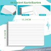Notepads A6 Flash Cards, 6 Pack White Paper