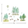 DaraBaby Vinil Decorativo Bosque Venados Sala Habitación Estancia