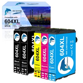 GoToners 604XL Cartridges Compatible with Epson 604 XL Multipack for Expression Home XP-2200 XP-2205 XP-3200 XP-4200 Workforce WF-2910 WF-2930 WF-2950 (2 Black, 1 Cyan, Magenta, 1 Yellow)