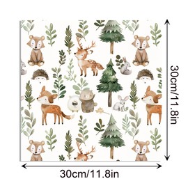 24 Pcs Forest Animals Scrapbook Paper Pad - Double-Sided Decorative Paper for Scrapbooking, Cardmaking & DIY Crafts