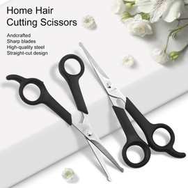 Pet Grooming Scissors Set for Body & Facial Trimming, Durable Stainless Steel Blades with Rounded Tips, Lightweight Shears for Dogs & Cats, Suitable for All Hair Types