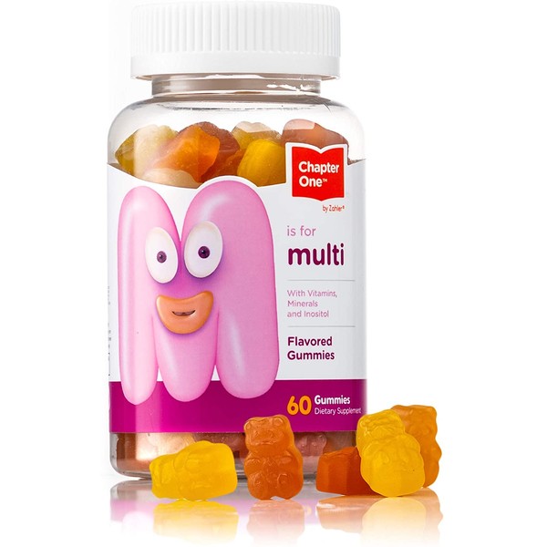 Chapter One Multivitamin Gummies, Great Tasting Multivitamin for Kids with Vitamin C, Vitamin D3, Zinc and More,, Certified Kosher, 60 Flavored Gummies