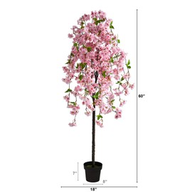 Nearly Natural 5ft. Cherry Blossom Artificial Tree