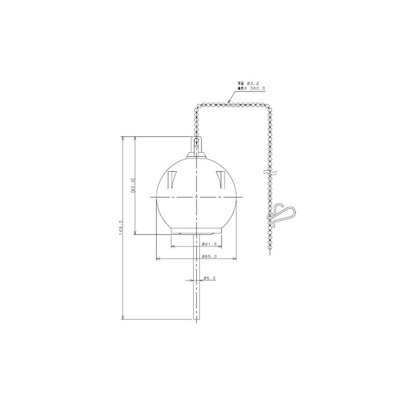 Kakudai 9475 Toilet Repair Low Tank Rubber Float, I-Type, For