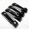 S SIZVER Ultra Finish Glossy-Black Series 8pcs Door Handle Covers
