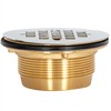 EZ-FLO 2 Inch IPS No Caulk Brass Shower Drain, Stainless