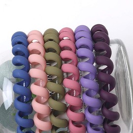 WHITE FANG ZA060 Hair Rubber Twist Adult Stylish Cute Hair Accessory (01: Black)