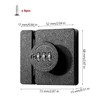 Door Bolt 180 Degrees, Two Installation Methods Combination Lock, 3-Bit