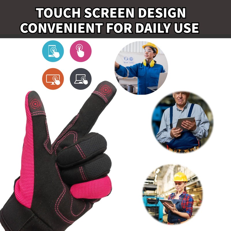 MSUPSAV Utility Work Glove,Multipurpose Work Gloves for Men,Multifunctional Synthetic Leather