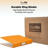Durafile Ring Binder A4 File, Orange, Single File Folder Organiser,