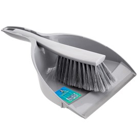 HOMESmith Premium Quality Dustpan & Brush Set, Grey, 1.0 Count