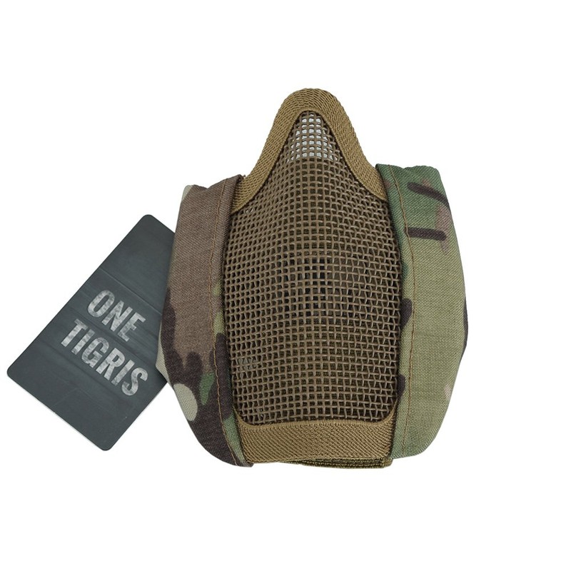 OneTigris Foldable Half Face Mask Mesh Mask for Airsoft Paintball