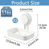 2Pcs Plastic Suction Soap Dish, 3-in-1 Bathroom Set Soap Dish,