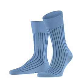 FALKE Men's Shadow Socks Breathable Cotton Reinforced Men's Socks Fine Flat Seam for Pressure-free Toe Ribbed Business Everyday 1 Pair, Blue Cornflower Blue 6554