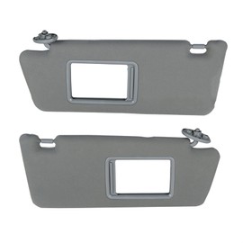 munirater Gray Sun Visor Sun Shade Pair Left Right Driver Passenger Set Replacement for 2005-2015 Toyota Tacoma 74320-35C10-B0