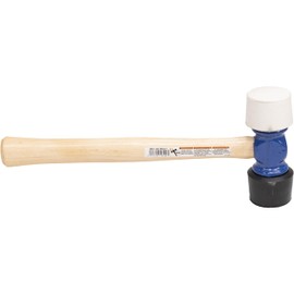 VAUGHAN 24 oz Soft Face Rubber Mallet, Made In The USA, Non Marring White, RM24W, VN19515