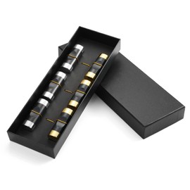 Set of 6 fibreglass chopsticks rests, black/gold/silver with gift box, chopsticks holder, black chopstick holder, chopstick holder for chopsticks, chopsticks shelves