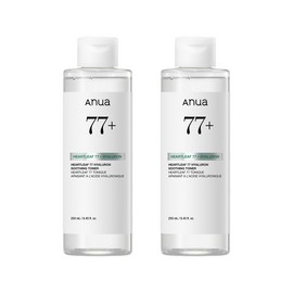 Anua Houttuynia cordata 77 Hyaluronic Acid Moisture Calming Toner 250ml, 2 pieces / 아누아 어성초 77 히알루론산 수분 진정 토너 250ml, 2개