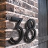 HASWARE Floating House Number 6 inch Stylish Door Numbers Alphabet
