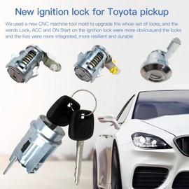 Ignition Door Locks & Gas Lock with 2 Keys for Toyota Pickup Hilux RN85 LN106 1988-1997