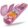Large Pill Organizer Weekly - Supplement Organizer with Easy-Open Design