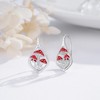 Suiknsn Red Mushroom Earrings for Women 925 Sterling Silver Mushroom