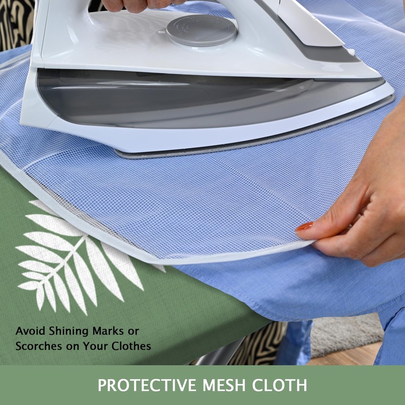 SheeChung 12.5"x32" Small Ironing Board Cover and Pad,Fits Mini Table