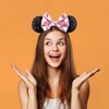 DRESHOW Mouse Ears Bow Headbands Minnie Ears Headband Glitter Party