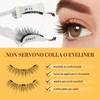 Ciglia finte magnetiche naturali, ciglia finte magnetiche riutilizzabili con applicatore,