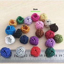 TSUOUKL 5 Pairs of Reusable Men's / Women's Silk Fabric Knot Silk Knot Cufflinks Set