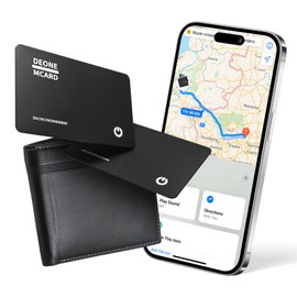 Wallet Tracker Card,1.6mm Ultra-Thin Wallet Finder, Smart Wallet Tracker Works with Apple Find My (iOS Only), Item Finder for Luggage Tags,Passports,Phone,IP67 Waterproof and 3-Year Battery Life