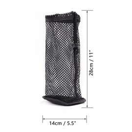Auto-plaza 3Pcs Nylon Golf Ball Bag Drawstring Mesh Pouch, Stores 48-56 Golf Balls, Black
