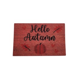 Dollhouse Hello Autumn Doormat Pumpkin Fall Sign Modern 1:12 Printed Card