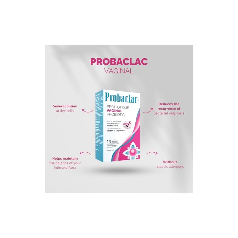 Probaclac- Fórmula Vaginosis Bacteriana Probiótica Vaginal. Reduce la recurrencia de