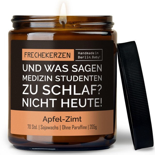 Lustige Duftkerze mit Studenten Spruch | Handgemacht aus Sojawachs |