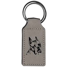 Boxer Keyring | Boxer Keychain | Dog Gifts (Gray)