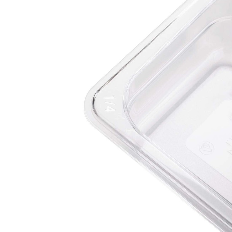 Vogue U237 Polycarbonate 1/4 Gastronorm Container, 2.4 L Capacity, 265