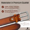 Pierre Cardin 40 mm Cowhide Leather Cognac, brown