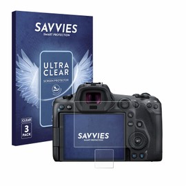 Savvies 6 Pack Screen Protector compatible with Canon EOS R5 Protection Film Clear