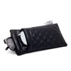 Face Shadow Double Eyeglasses Pouch Large Squeeze Top Microfiber Soft