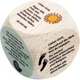 GICO 5991 Wooden Prayer Cube Habitat for Children and Adults - Christening Communion