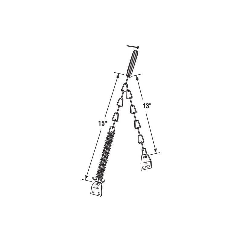 Prime-Line K 5026 Storm Door Protector Chain and Spring, Zinc