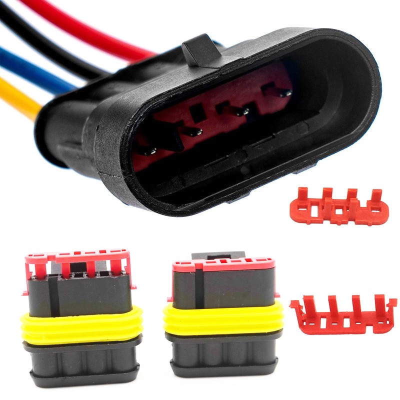 Twippo 14 Kits 4 Pin Connector Automotive Electrical Connectors Quick