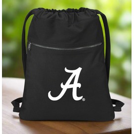 Broad Bay University of Alabama Drawstring Backpack RICH CANVAS Alabama Crimson Tide Cinch Bag