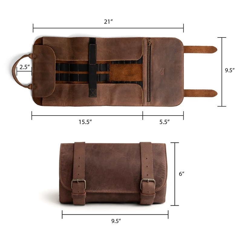 Hide & Ride, Motorcycle Tool Roll Bag Handmade from Full