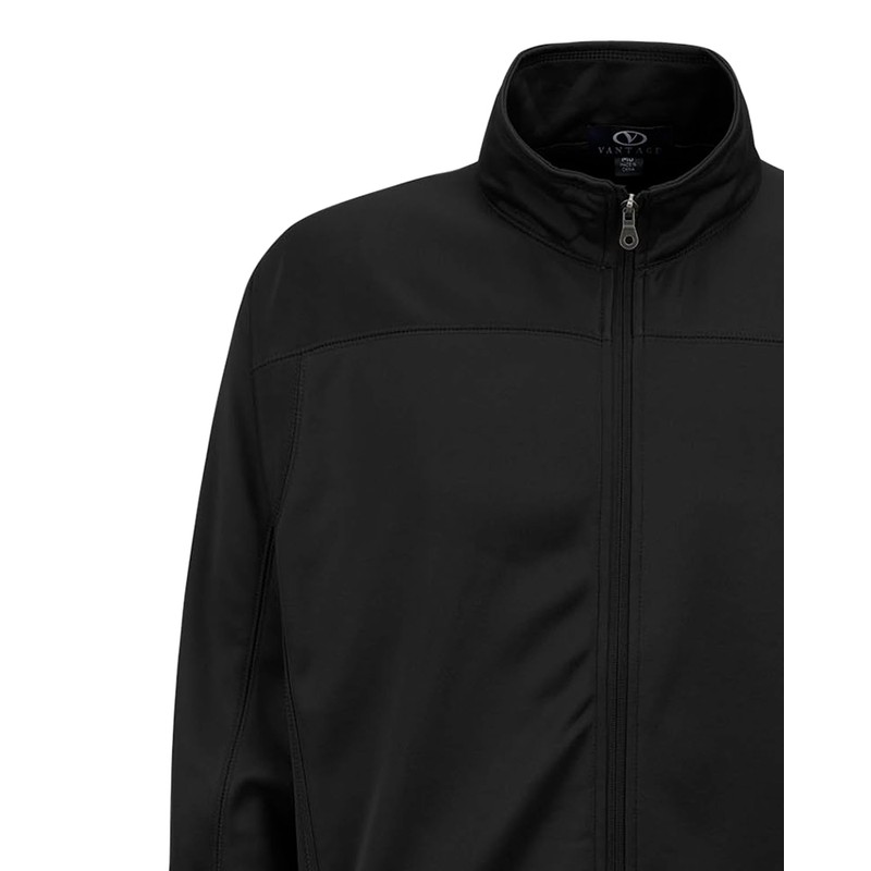 Vantage Apparel Collegiate Full Zip Soft Shell Micro Fleece Jacket,