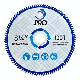 .PRO Circular Wood Saw Blade 210mm x 100T x 30mm Bore TCT (25, 20 and 16mm Reduction Ring) - Compatible with Makita, Evolution, DeWalt, Milwaukee, Bosch, Mitre Saws, Table Saws, Wood Saw